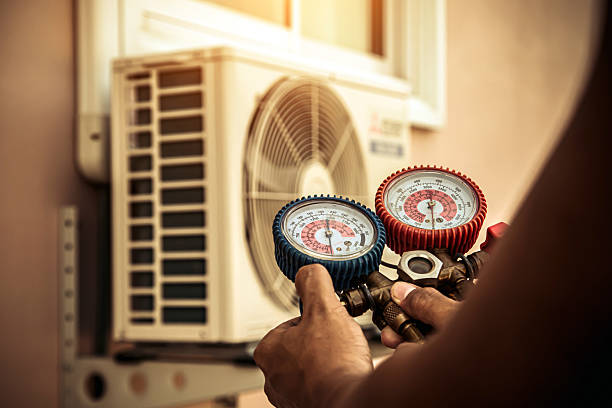Professional Hvac technician working in Random Lake, WI